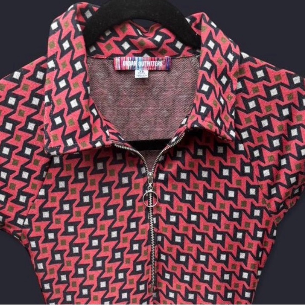 Patterned #MIN dress with zipper - size extra small - Urban Outfitters